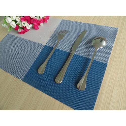 4pcs/Lot High Quality Table Mat PVC Placemats for Dining Table Pad Vintage Plastic Coasters Non-Slip Woven Runner Placem LB 260