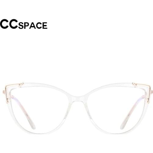 53271 Transparent Glasses Cat Eye Blue Light Blocking Ladies Eyewear Tr90 Frame Decorative Fashion Womens Computer Lunettes