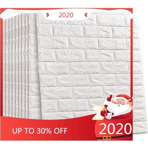 77*70cm 3D Brick Wall Stickers DIY Self Foam Waterproof Decor Wall Covering Wallpaper For TV Background Kids Living Room