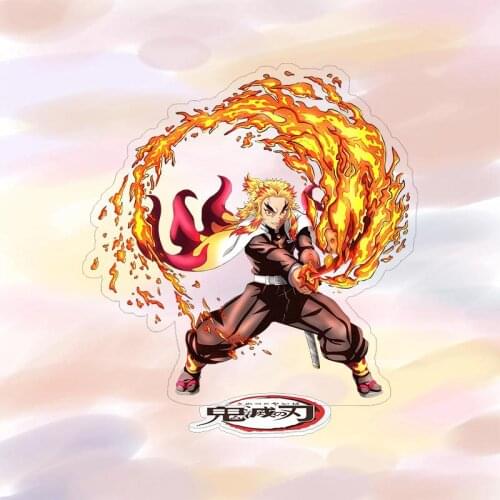 Anime Kimetsu No Yaiba Mugen Train Kyojuro Rengoku Stand Figure Demon Slayer Nezuko Kamado Tanjirou Giyuu Tomioka Zenitsu Stand