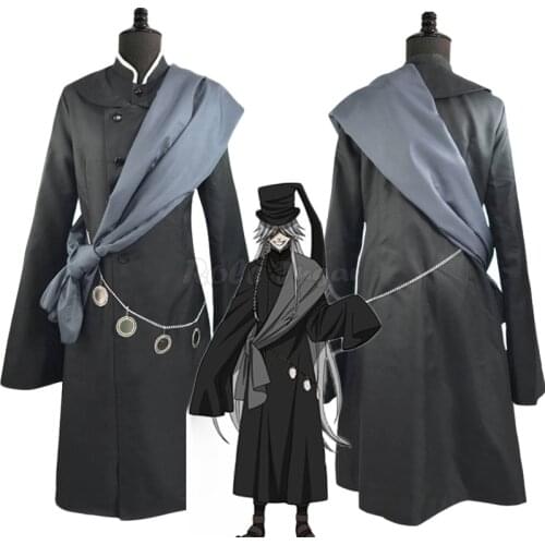 Anime under taker Cosplay Costume Men Halloween Party Performance Outerwear + underwear + Shawl + Hat +Accessory Outfit C127M289