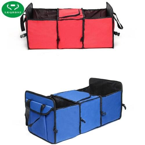 Car Trunk Storage Case Oxford Cloth Folding Truck Storage box Car Trunk Tidy Bag Organizer Storage Box with Cooler Bag