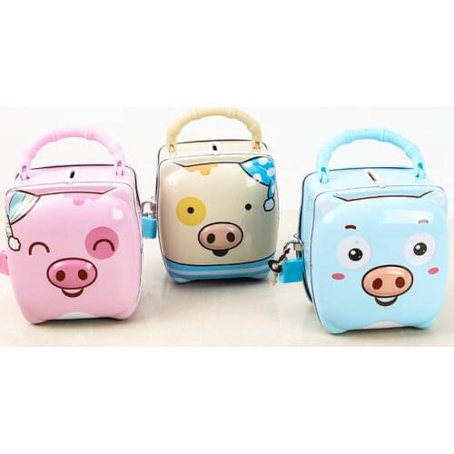 Free Shipping 1 X Cute Piggy Money Box Piggy Bank Kids Birthday Christmas Gift Cartoon Steal Coin Piggy Bank Party Supplies