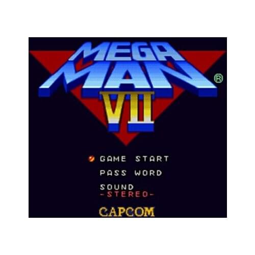 Mega Man 7 16 bit Big Gray Game Card For USA NTSC Game Player