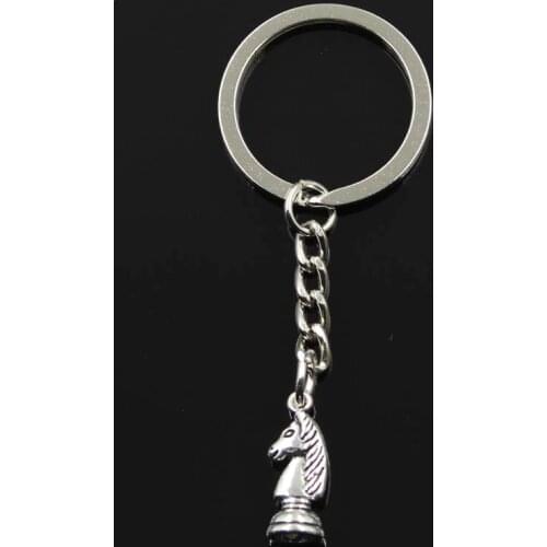 Keychain Chess Knight Bishop Pawn King Queen Rook Pendants DIY Men Jewelry Car Key Chain Ring Holder Souvenir For Gift