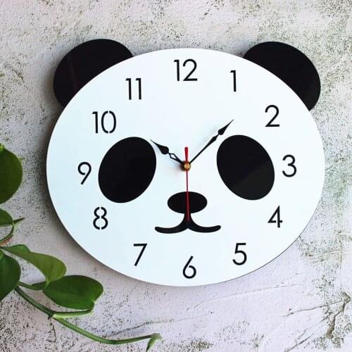 Clocks wall Clocks wall home decor Modern creative cartoon Acrylic clock national Treasure Panda Cute