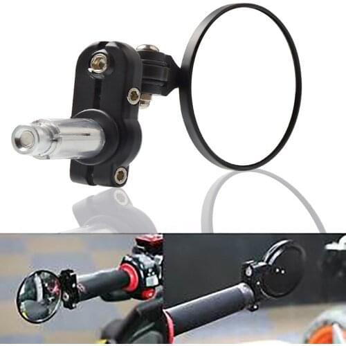 Black round Motorcycle Mirror rearview side mirrors For yamaha mt 09 10 07 r1 r6 r3 xjr 1300 ttr 250 nmax tmax r15 v3 fz16 ybr