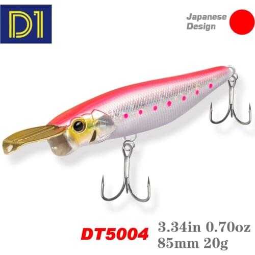 D1 Fishing Popper Lure 85mm 20g Riser Bait Sinking Metal Lip Splash Action Hard Fake Lures For Tuna Bass pesca Tackle