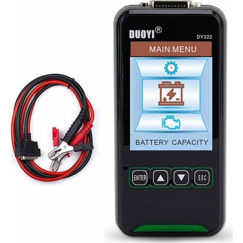 DUOYI DY222 12V/24V Car Battery Load Tester Multifunctional Battery Health Checker Car Quick Cranking Charging Diagnostic Tool
