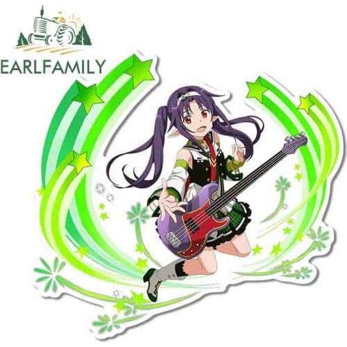 EARLFAMILY 13cm x 12cm for Konno Yuuki - Sword Art Online Vinyl Car Sticker Motorcycle Vinyl Car Wrap Occlusion Scratch Decals
