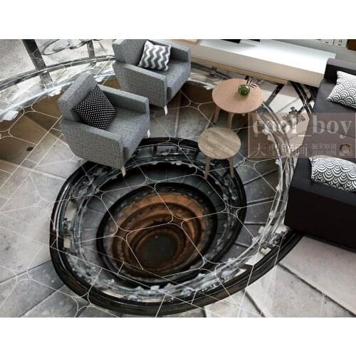 Europe 3d floor wallpaper self adhesive waterproof wallpaper custom 3d floor murals stairs waterproof-wallpaper-for-bathroom