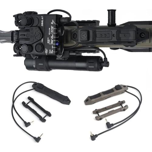 WADSN Airsoft Upgrade Dual Function Tape Switch Hunting PEQ 15 DBAL A2 Flashlight Dual Plug 2.5/3.5mm for Keymod M-lok Picatinny