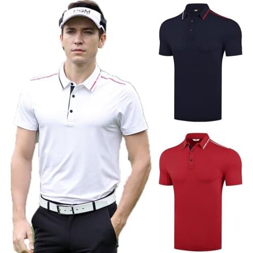 Men Short Sleeve Golf T-shirt Breathable Mesh Sports Golf Shirts Turn Down Collar Man Leisure Tops Summer Soft Sportswear
