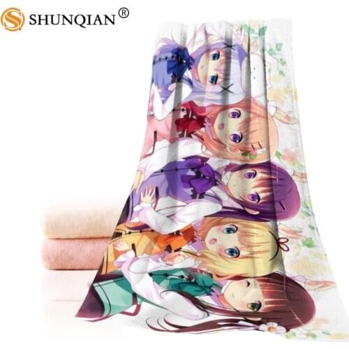 Hot Custom BILIBILI Anime Towel Printed Cotton Face/Bath Towels Microfiber Fabric For Kids Men Women Shower Towels A7.24-1