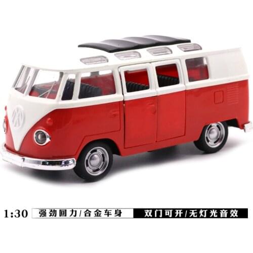 Diecast Alloy Metal Car Model VW T1 Bus Blue Collection Diecast Car Model Toy Vehicles for Boys Car for Children