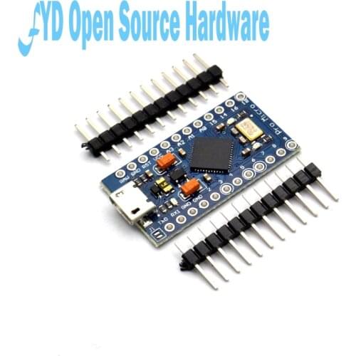1PCS Pro Micro ATmega32U4 5V 16MHz Replace ATmega328 For Pro Mini With 2 Row Pin Header For Leonardo Mini Usb Interface