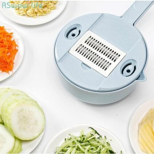 Multifunctional Shredders & Slicers Kitchen Tool Round Potato Wiper Spiralizer Potato Onion Chopper Draining Basket Separator