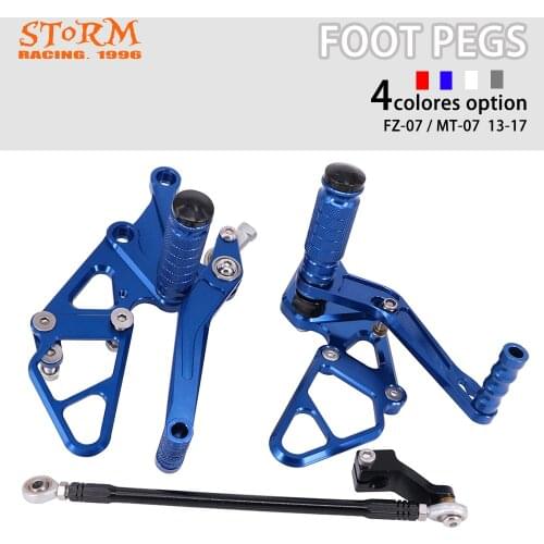 Motorcycle Aluminum Adjustable Rearsets Foot Pegs Pedals Rear Sets For Yamaha FZ MT FZ-07 MT-07 2013 2014 2015 2016 2017