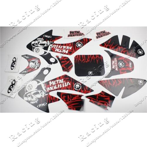 3M Decals Emblems Stickers Graphics CRF50 SSR SDG DHZ Thumpstar pit dirt Bike Red/Black Colour5