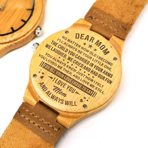 To My Mom Watches Customized Women Watches Luxury Write Your words on The Watch Birthday Gift for