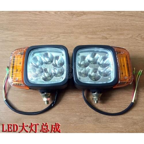 New Yuanyuan Mountain Powerful Small Loader Rubber Wheel Excavator Accessories LED Headlamp with Steering Lamp Headlamp