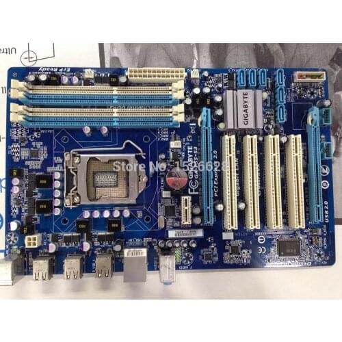 Original motherboard for Gigabyte GA-P55-S3 LGA 1156 DDR3 P55-S3 16GB For i3 i5 i7 USB2.0 H55 Desktop motherboard