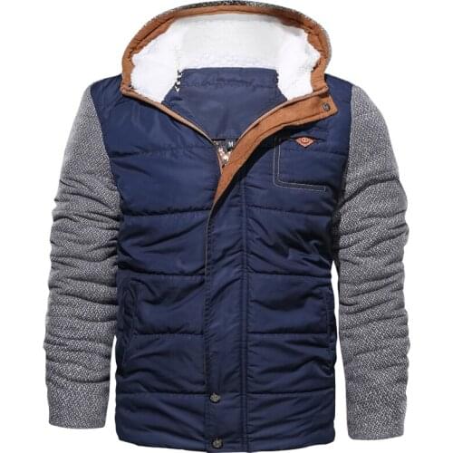 Winter Parkas Men Casual Patchwork Cotton-Padded Hooded Jackets casaco masculino abrigos Mens New Brand Hooded Thicken Warm Coat