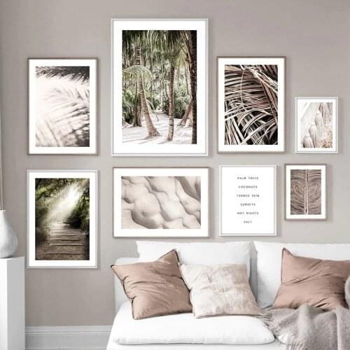 Nordic Minimalist Art Canvas Painting Posters And Prints Coconut Tree Wall Art Pictures For Living Room Modern Home Decor TB115