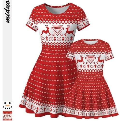 8-11T Mother and Daughter Dress Striped Floral Dot Mommy and Me Clothes Women Kids Party Princess Dress Family Matching Clothing