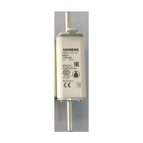 Fuses: 3NA3120-2C 50A 500V NH1 gG / 3NA3122-2C 63A / 3NA3124-2C 80A / 3NA3130-2C 100A / 3NA3132-2C 125A 500V NH1 gG