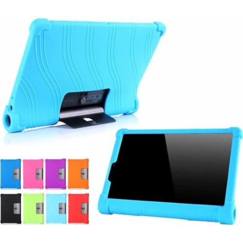 For Lenovo Yoga Smart Tab YT-X705F Case Thickened Soft Silicone Child Safety Shockproof Black Cover For Yoga tab 5 2019 Funda