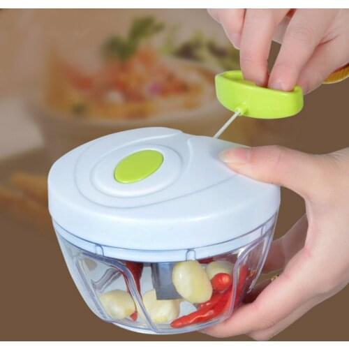 Manual Pull Rope Food Vegetable Blender Meat Chopper Hand Held Pulling Slicer Mincer