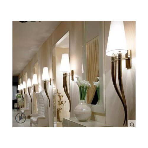 Modern LED Iron Cloth Wall Light Claw Horns Bedroom Bedside Wall Lamp E27 Luminaire double slider Wall Sconce Light fixtures