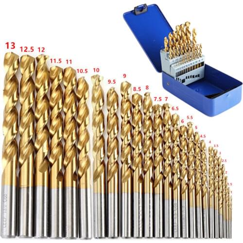 M42 8% High Cobalt HSS-Co Titanium Coated Twist Drill Bit Set Industrial Grade Drill Bit For 304 Stainless Steel Drilling