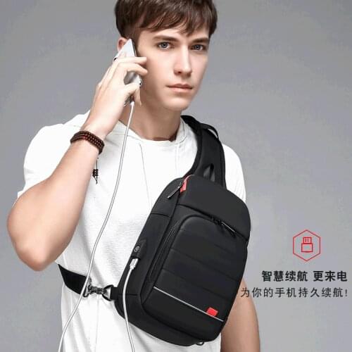Mens shoulder bag messenger bag chest bag new portable small backpack large capacity shoulder casual fashion trend ipad bag