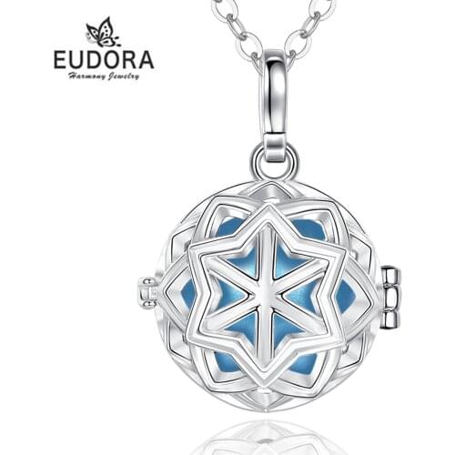 Eudora 18mm Starfish Harmony Ball Chime Bell Pendant Angel Caller STar Bola Necklace for Baby Pregnancy Jewelry K443n18