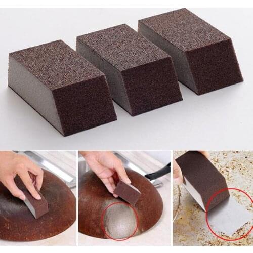 1 Pcs/3pcs Alumina Emery Strong Magic Sponge Cleaning Brush Dish Bowl Washing Sponge Kitchen Pot Pan Window Glass cleaner tools