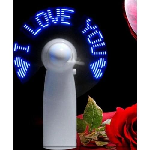 1PCs Mini LED Colorful Light Fan Portable Handheld Cooling Fan Battery Power With Strap LED Flashing Fan Student Ideal Gift Fans