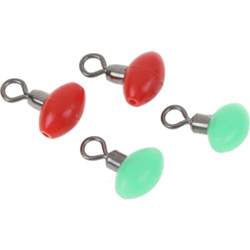 20pcs T Shape Pulley Slide Rig Connector Cross-Line Swivels & Bead Luminous Green Saltwater Fishing Terminal Tackle New Arrival