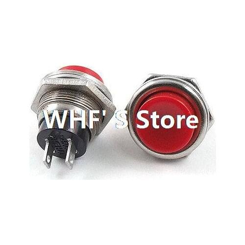 3 Pcs AC 125V 3A SPST Normal Open Momentary Push Button Switch Red