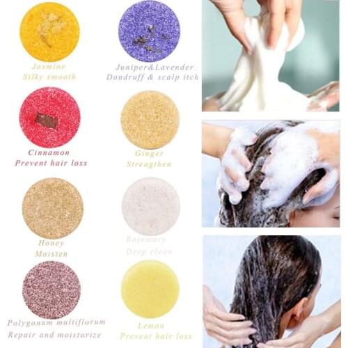 3cm Natural Organic Handmade Herbal Hair Growth Nourish Shampoo Bar Clean Fragrance Pure Plant Hair Shampoos Hair Care