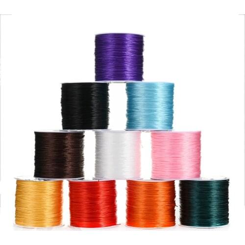 50m/ Roll 1mm Strong Stretchy Elastic String Beading Crystal Thread for Jewelry Making DIY Bracelet Necklace Crafts 12 Colors
