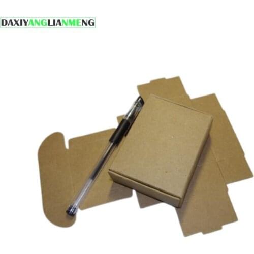 50pcs/lot 10.4x9.2x3cm Gift Packaging Kraft Paper Box Event Party Wedding Candy Chocolate Bakery Baking Cake DIY Soap Packing