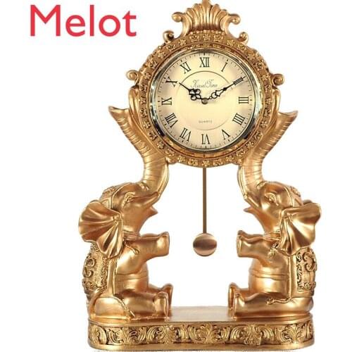 Clock Seat Clock Desk Clock Living Room Creative Desktop Decoration Retro Large Simplicity Quartz Clock