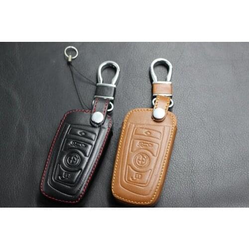 QDAEROHIVE genuine leather car Key Case Cover For BMW series 5 525li 3serie 320li 7serie 1serie X3 X4 X5