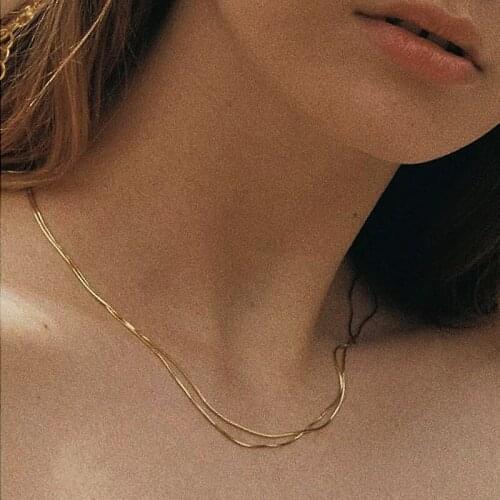 New Simple Fashion Gold Color Choker Necklace For Women Geometric Female Chain Necklaces Party Jewelry Gifts