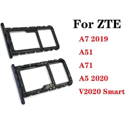 Sim Tray Holder For ZTE A7 2019 SIM Card Tray Slot Holder Adapter Socket Repair Parts