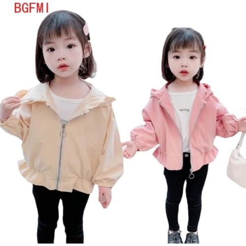 Kid Girls' Jacket Spring and Autumn short Childrens Clothing Korean top Baby Outing Clothes Children Zipper Cardigan Jacket