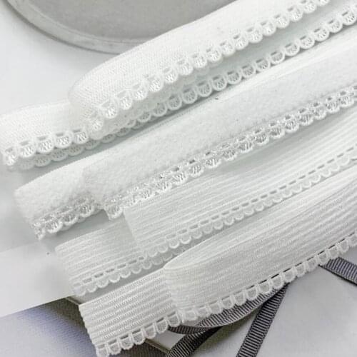 100 Yards Wholesale High Quality Elastic Lace Stretch Lace Trim 1cm White Lace Ribbon Sewing Craft DIY Garment Home Decoration