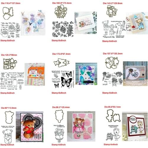 Good Items Animal Plant Words Transparent Clear Stamps Matchable Cutting Dies for DIY Scrapbooking Cards Crafts New 2020